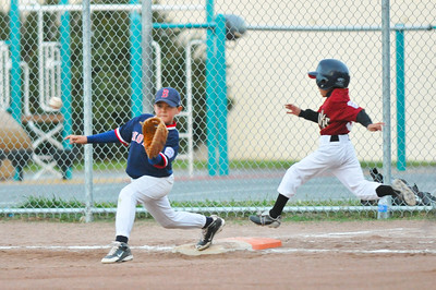  > beating out the throw!